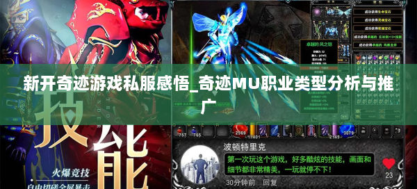 新开奇迹游戏私服感悟_奇迹MU职业类型分析与推广  第2张